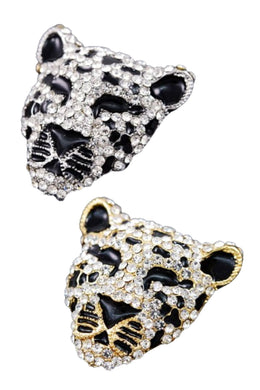 Crystal Leopard Mask Ring