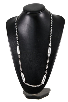 Crystal bullet link chain necklace