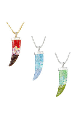 Crystal chili pepper pendant necklace