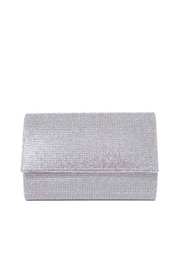 Ladies Satin and Crystal Clutch Evening Bag