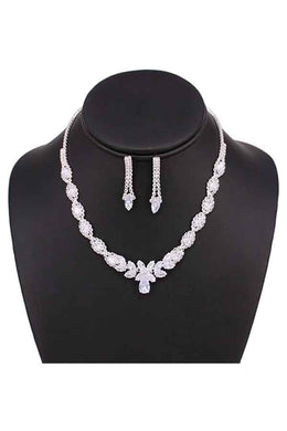 FULL  CUBICZIRCONIA CRYSTAL NECKLACE SET