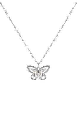 CUBIC ZIRCONIA MARQUISE BUTTERFLY NECKLACE