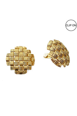 TEXTURED CLIP ON EARRING