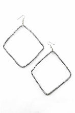 Load image into Gallery viewer, BEADED RHOMBUS SHAPED DROP EARRING