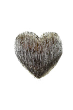 Load image into Gallery viewer, Textured metal heart earrings