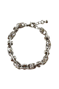 Textured Chain with Studded Crystal