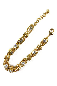 Textured Chain with Studded Crystal