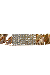 CRYSTAL BAR LINK CHAIN BRACELET