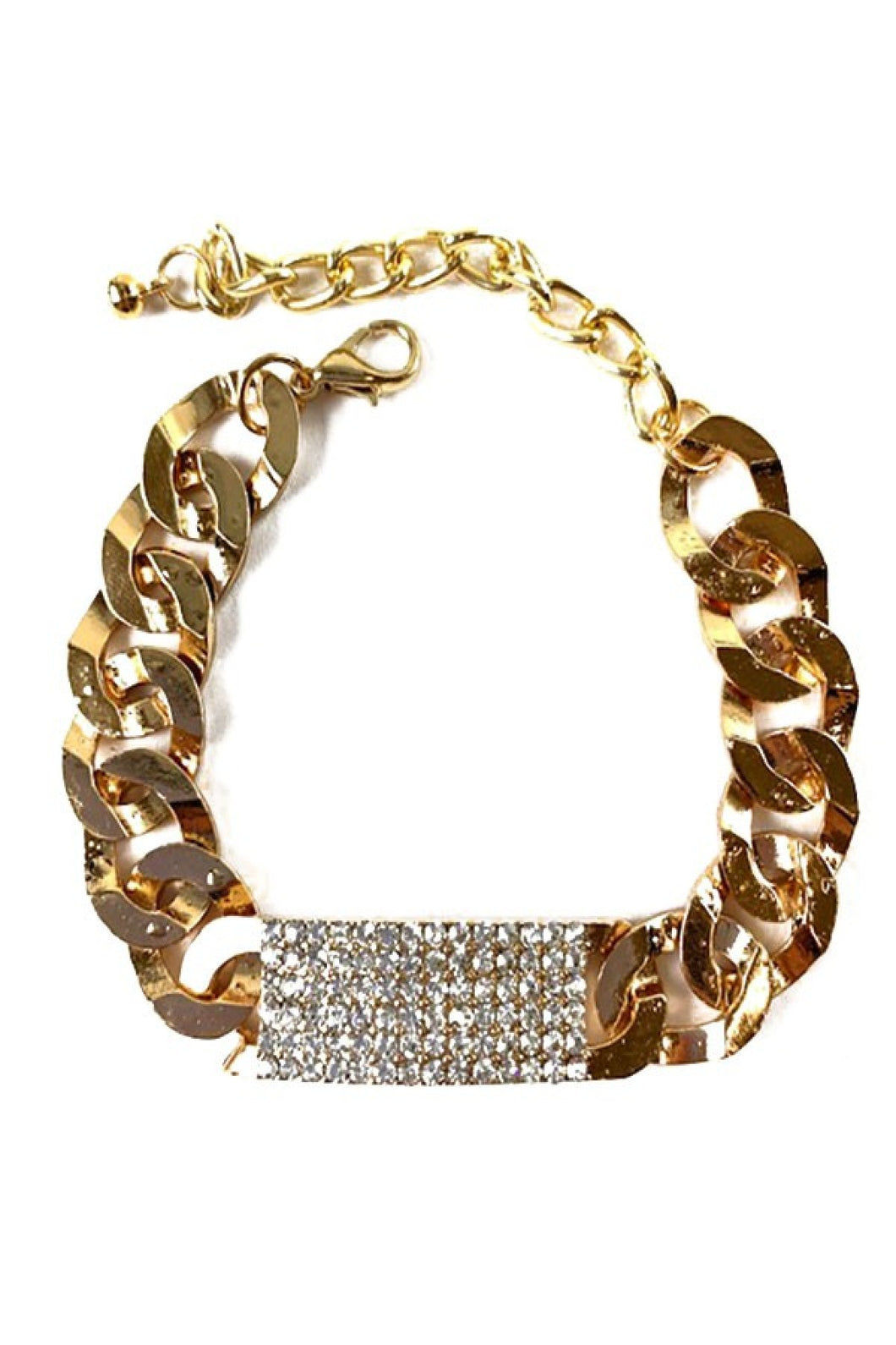 CRYSTAL BAR LINK CHAIN BRACELET