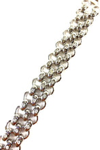 Load image into Gallery viewer, Crystal studded metal chain bracelet