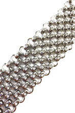 Load image into Gallery viewer, Crystal studded metal chain bracelet