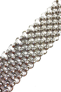 Crystal studded metal chain bracelet