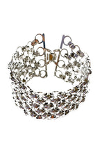 Load image into Gallery viewer, Crystal studded metal chain bracelet