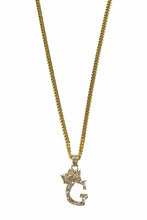 Load image into Gallery viewer, CROWN INITIAL PENDANT NECKLACE