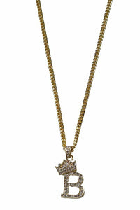 CROWN INITIAL PENDANT NECKLACE