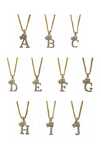 Load image into Gallery viewer, CROWN INITIAL PENDANT NECKLACE