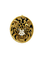 Load image into Gallery viewer, Studded tiger mask round earrings