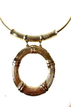 Load image into Gallery viewer, BAMBOO RING PENDANT CHOKER NECKLACE