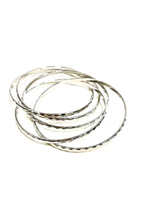 TEXTURED MULTI BANGLE BRACELET