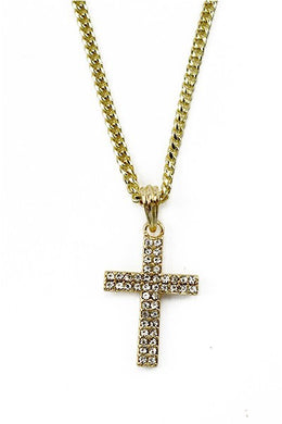 CRYSTAL CROSS PENDANT NECKLACE