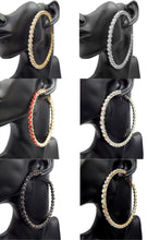 Load image into Gallery viewer, CRYSTAL FULL COVER HOOP EARRING