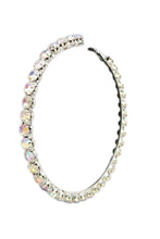 Load image into Gallery viewer, CRYSTAL LINED HOOP EARRING