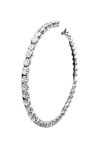 CRYSTAL LINED HOOP EARRING