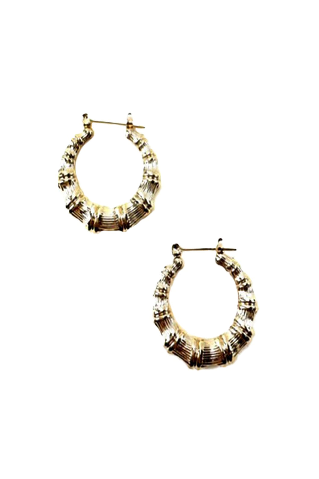 Bamboo Hoop Earring