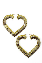 Load image into Gallery viewer, HEART BAMBOO EARRING