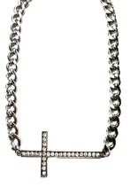 Load image into Gallery viewer, Crystal Studded CROSS Necklace