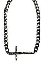 Load image into Gallery viewer, Crystal Studded CROSS Necklace