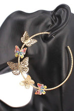 Load image into Gallery viewer, BUTTERFLY HOOP EARRING