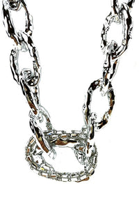TEXTURED LINK CHAIN NECKLACE