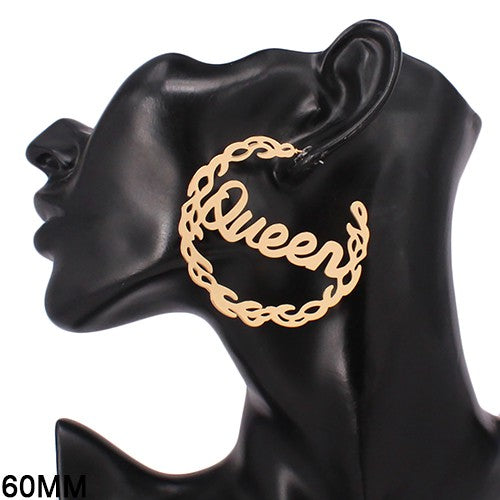 CUT OFF QUEEN HOOP EARRING