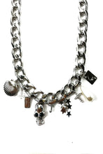 Load image into Gallery viewer, Charm Dangling Thick Link Chain Necklace