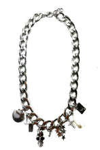 Load image into Gallery viewer, Charm Dangling Thick Link Chain Necklace