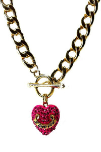 Crystal heart pendant necklace