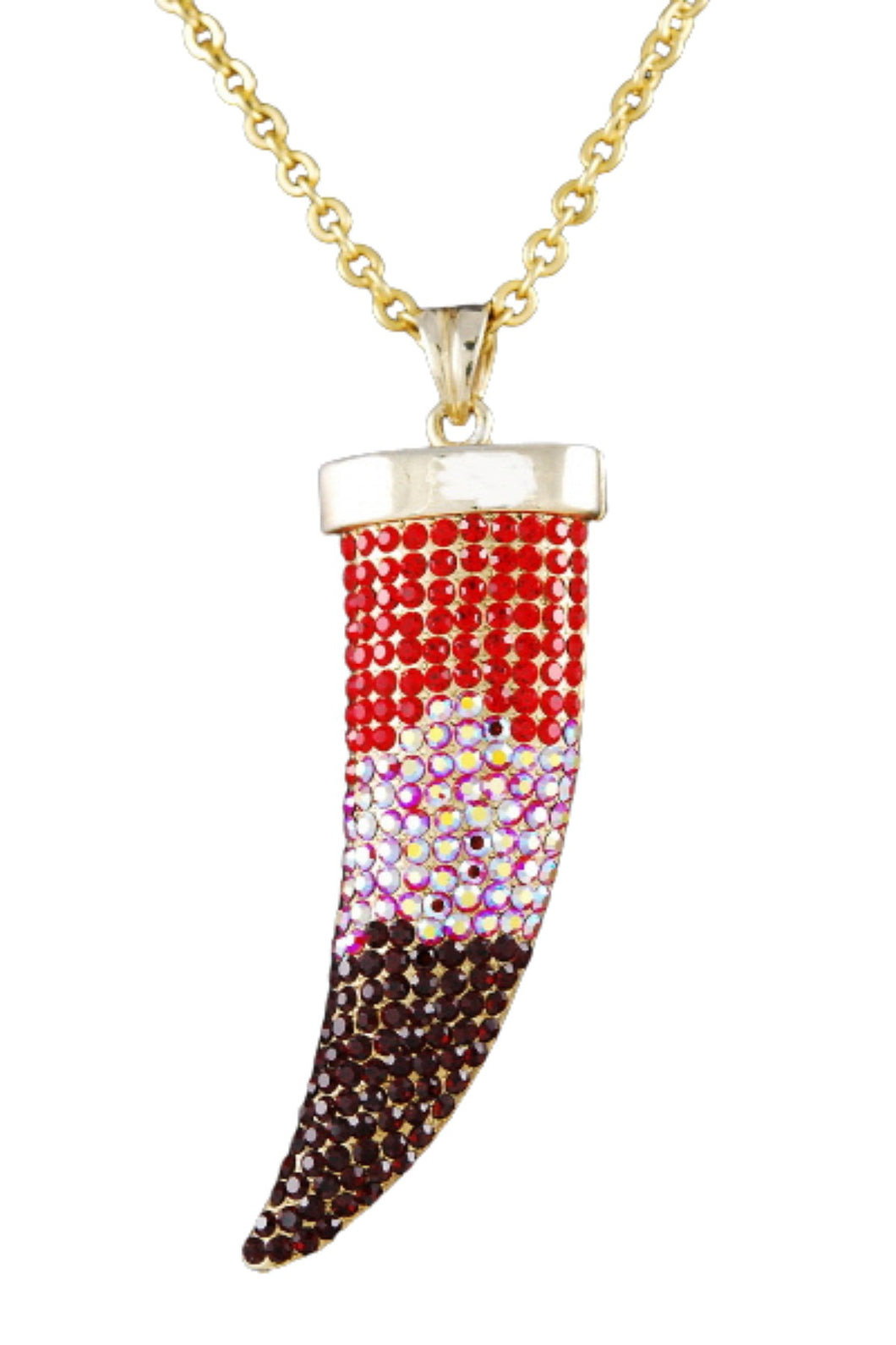 Crystal chili pepper pendant necklace