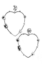 Load image into Gallery viewer, HEART SHAPE WITH RHINE STONE EARRING