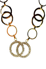 Load image into Gallery viewer, Crystal circle link necklace