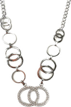 Load image into Gallery viewer, Crystal circle link necklace