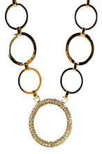 Load image into Gallery viewer, Crystal circle link necklace