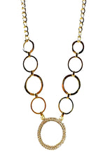 Load image into Gallery viewer, Crystal circle link necklace