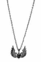 Load image into Gallery viewer, Crystal heart with wings necklace