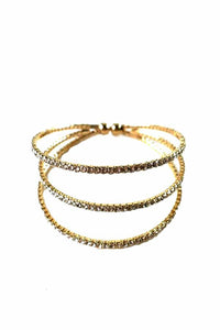 CRYSTAL LINED CUFF BRACELET