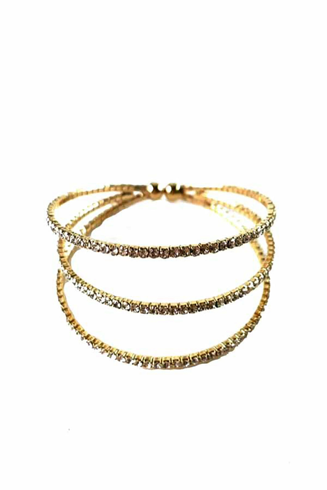 CRYSTAL LINED CUFF BRACELET