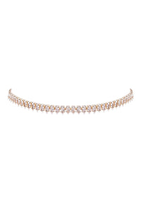 Cubic Zirconia Pointy Choker Collar Necklace