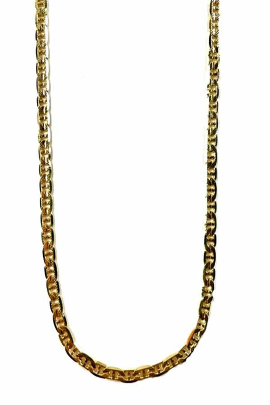 TEXTURED MARINER LINK CHAIN NECKLACE