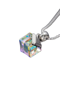 Crystal Cube Pendant Necklace