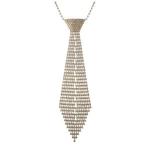 Rhinestone Vintage Tie Necklace